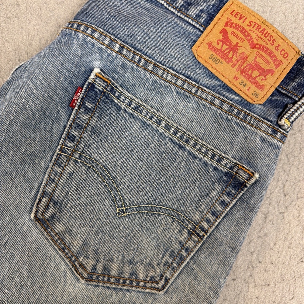 Levi's Jeans 560 Loose Fit Tapered Leg Baggy Grunge Men 34x36 Blue denim (Lot 2)